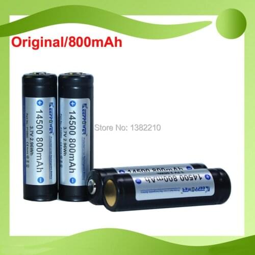 10PCS/LOT Origigal Keeppower 3.7V 14500 800mAh Protected battery