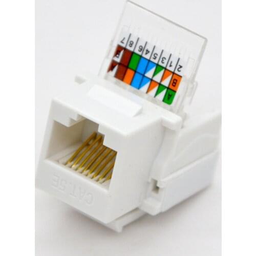 100pcs New RJ45 Network Connector CAT6 CAT5E Network Module Six Types of Gigabit Free line Module Jack Special Wholesale
