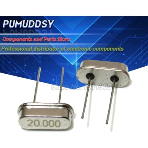 20PCS hc-49s 20MHz 20.000mhz HC49S 20M 20ppm 20pF quartz resonator