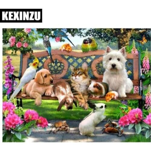 5D painting full square/Round Drill Needlework diamond "pet" Cross Stitch wedding decoration diamond Embroidery Mosaic