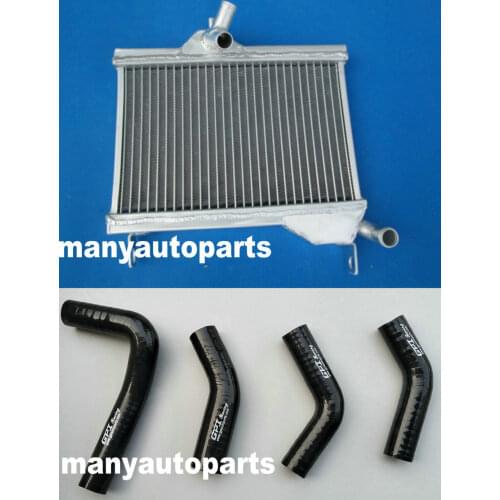 Aluminum Radiator and BLACK Silicone Hose For Yamaha RZ350 RZ 350 RD350 RD250 RD 350 250 years