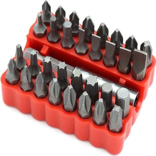 Free Shipping Electric Batching Head Combination Set Hexagonal Screwdriver 33 Pcs Electric Drill Accessories C3-1039