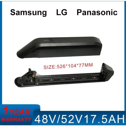 KIRIN 48V 500W 750W 1000w battery pack 52V 12Ah 14Ah 15Ah 17Ah side release electric himiway bike battery with charger