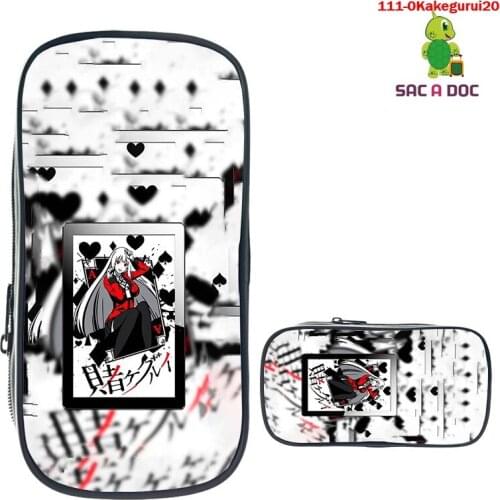 Anime Kakegurui 3D Print Pencil Case Woman Cosmetic Bag Stationery Organizer Storage Bag Children Pencil Bag Kids Stationery Bag