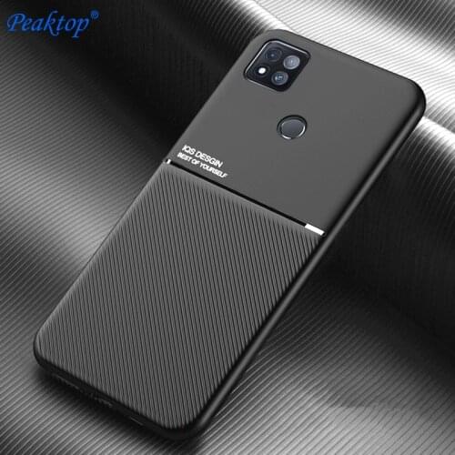 For Xiaomi Redmi 9C NFC Case Soft Silicone Built-in magnetic iron sheet Phone Cover For Redmi 9C 9A 9 Coques