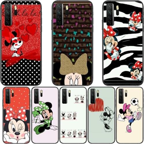 Minnie Mouse Hot Sale Black Soft Cover The Pooh For Huawei Nova 8 7 6 SE 5T 7i 5i 5Z 5 4 4E 3 3i 3E 2i Pro Phone Case cases