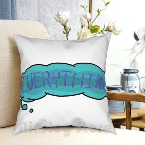 Everything Pillow Case Printed Home Soft DIY Pillow cover Cool Hippie Spiritual Mood Vibe Mellow Thought Mind Mindfulness
