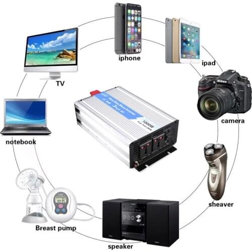 1000w home solar power system 12v 24v 48v pure sine wave inverter off grid use at home inverters & converters