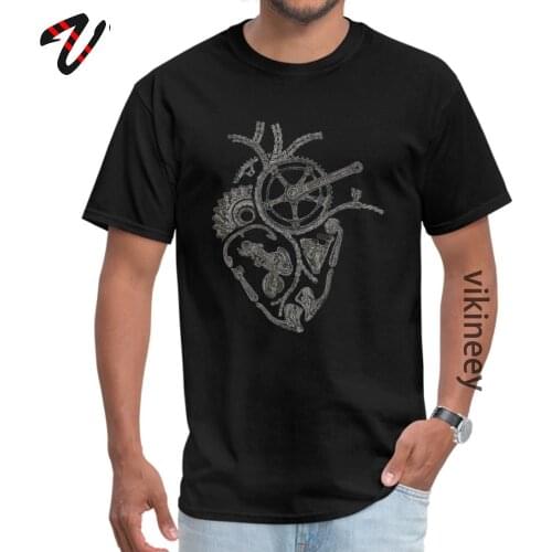 Fashionable Anatomical Cycling Heart Customized T Shirts Round Collar 100% Cotton Fabric Men Tees Lucifer Tees Autumn