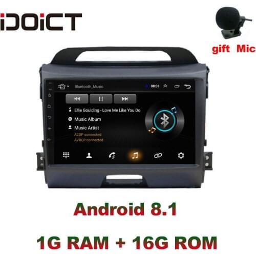 IDOICT Android 9.1 Car DVD Player GPS Navigation Multimedia For KIA Sportage R radio 2010-2017 car stereo head unit wifi
