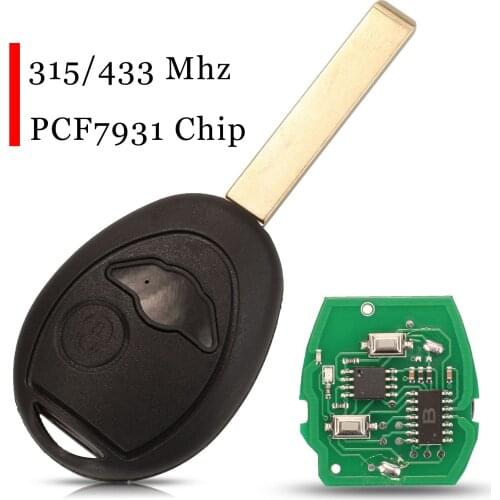 Jingyuqin 5pcs For BMW Mini Cooper R50 R53 S 2001-- 2005 2 Buttons Smart Car Key Fob 315/433Mhz Pcf7931
