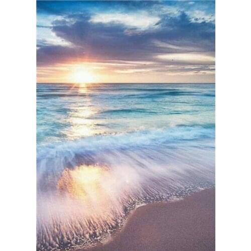 Beach Oil Paintings By Number 40x50 Frame DIY Kits acrylic paint HandPainted Coloring Drawing Canvas Picture By Number Home Deco