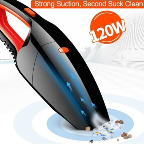 Strong Power Car Vacuum Cleaner DC 12V 120W Cordless Wet and Dry Dual Use Auto Portable Vacuums Cleaner For home Office