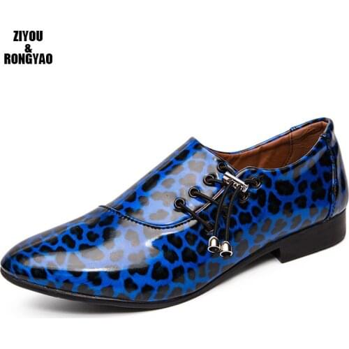 New Handmade Leopard Men Red Bottom Loafers Gentleman Luxury Fashion Stress Shoes Party sequin shoes Men Casual Shoes