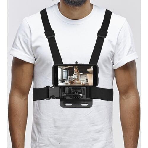 New Mobile Phone Chest Mount Harness Strap Adjustable Mobile Phone Chest Holder Smartphone Camera Harness Belt Strap Mount