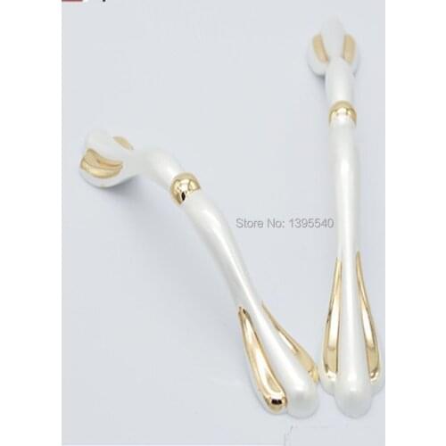 New 128mm Sample Cabinet Hanles Euro-Style Furniture White Knobs Creative Modern Cupboard Closet Drawer Handle Pulls Bars