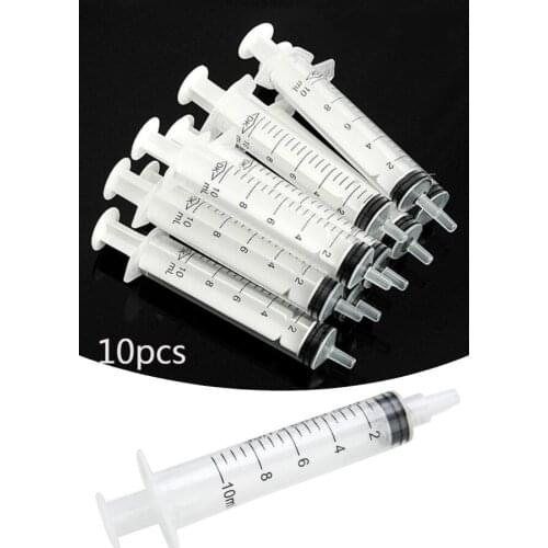 10pcs 10ml plastic No needle nutrient syringe hydroponic measure disposable sampler injector For Measuring Nutrient Hydroponics