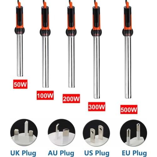Adjustable Aquarium Heater Submersible Stainless Steel Fish Tank Heating Rod Control Temperature Power Saving Heater 220V