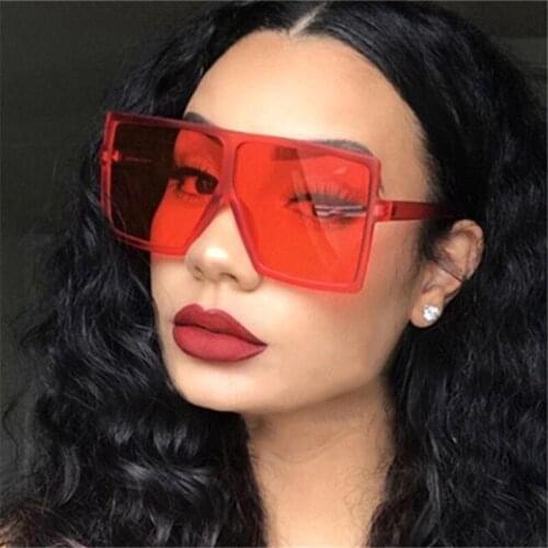 Retro Brands Design Women Sunglasses Fashion Oversized Square Frame Glasses Anti-Reflective Mirror Men Sun Glasses Uv400