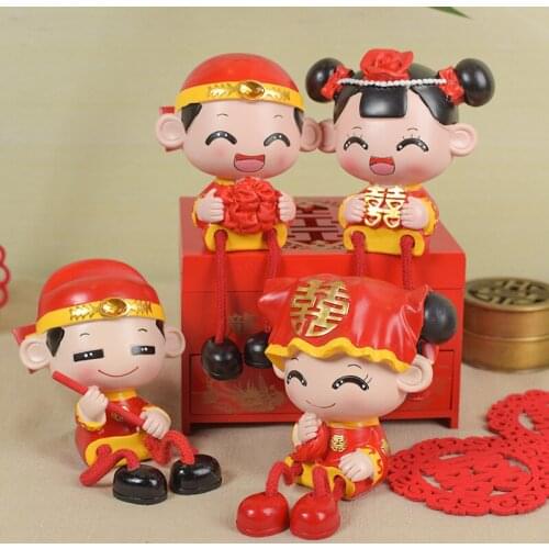 Wedding gift male and female dolls a pair of creative high-end doll ornaments