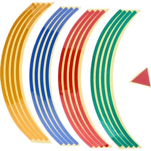Motorcycle Rim Tape Reflective Wheel Stickers Decals Set Kit Non-reflective Rim Tape Waterproof Decals Protector Decors