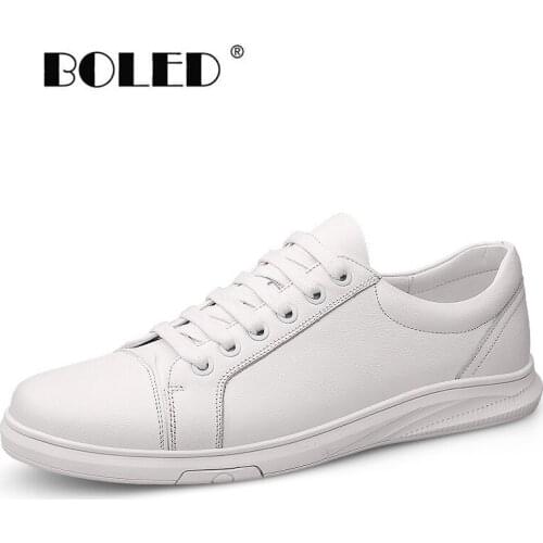 Natural Leather Casual Shoes Men Comfort Soft Flat Shoes Lace-up Fashion Plus Size Walking Men Shoes Tenis Masculino
