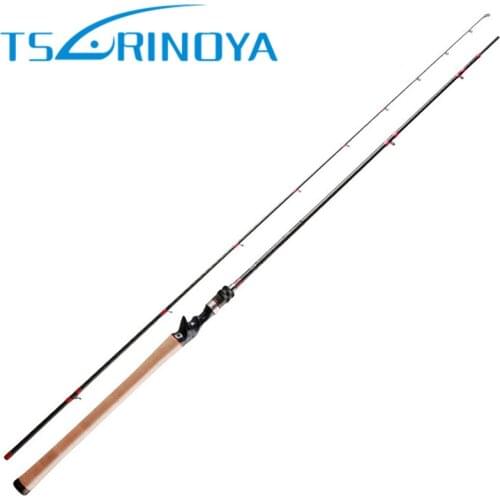 TSURINOYA 2.28m/6-18g/M 40T Carbon Baitcasting Fishing Rod Long Casting BASS Lure Rod FUJI Accessories Pesca Pole Fishing Tackle