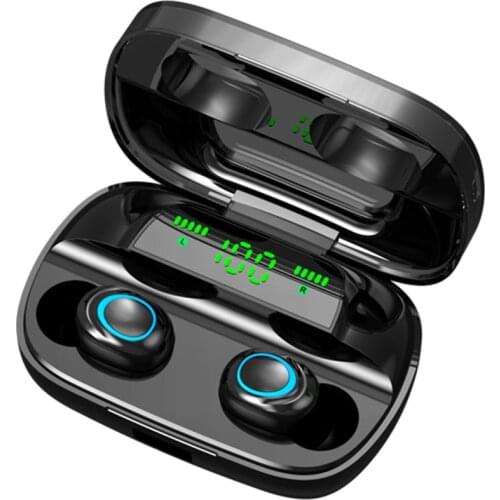 1Pair Wireless Earphone Sport In-Ear Headset Stereo Handsfree Noise Cancelling Earphones Charging Box Stereo Earbuds