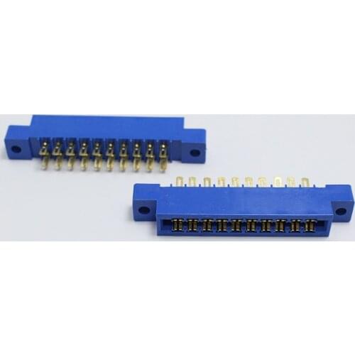 10pcs/Lot 805 Card Edge Connector 3.96mm Pitch 2x10 Row 20 Pin PCB Slot Solder Socket SP20 Dip Wire Solder Type