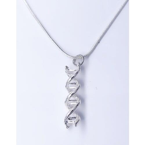 20 Piece Beautiful 3D Rotary Structure DNA Pendant Necklace woman Snake Chain Necklace
