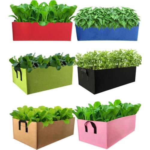 3 Colors Square Handle Garden Planting Bag Seedlings Cultivation Bag Potato Growing Bag Non-woven Vegetable Planting Pocket