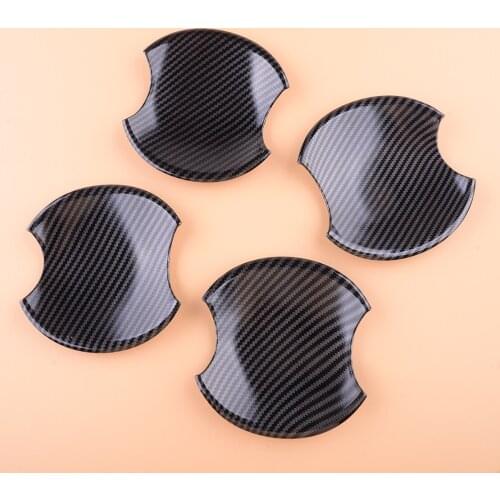 4Pcs Carbon Fiber Style Outside Door Bowl Cover Trim Cup Fit for Honda Civic 8th 2006 2007 2008 2009 2010 2011