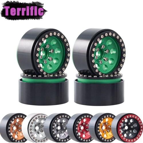 Aluminum 1.9 Inch Beadlock Wheel Rim Hub 12mm Hex for 1/10 RC Rock Crawler Axial TRX-4 SCX10 II 90046 AXI03007 Tamiya MST Redcat