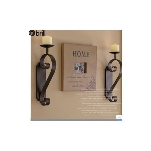 American Classic Wall Metal Candle Holders Iron Retro Candlestick Decor Candle Stand Lighthouse Portavelas House Decoration