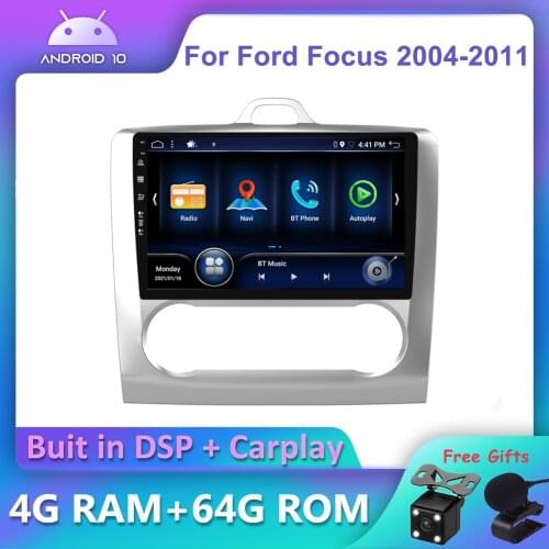 Bosion Android 10.0 DSP CarPlay Car DVD Radio Multimedia Player For Ford Focus 2006-2011 2 din GPS Navigation DSP IPS