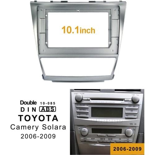 2Din Car DVD Frame Audio Fitting Adaptor Dash Trim Kits Facia Panel 10.1" For Toyota Camry Solara2006-09 Double Din Radio Player