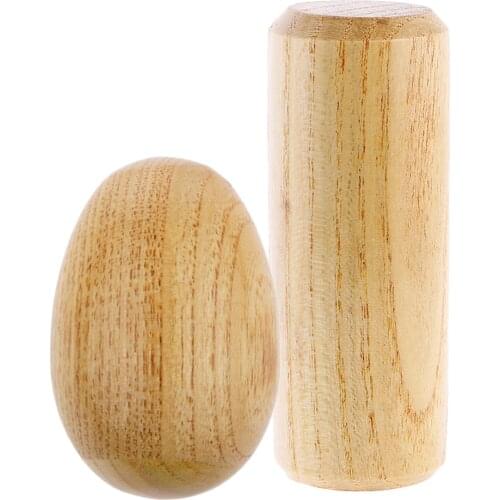 Drum Kit Percussion Round Wooden Sand Shaker+Sand Egg Maracas Kids Music Toy Xmas Gift