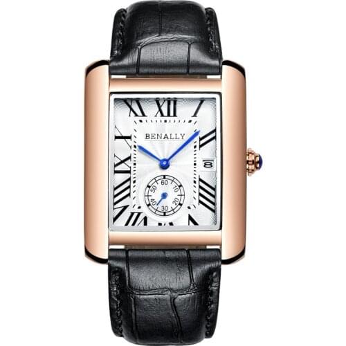 Fashion Quartz Watches for Men Top Brand Luxury Watch Mens Creative Rectangle Wristwatch Waterproof Sports Relogio Masculino