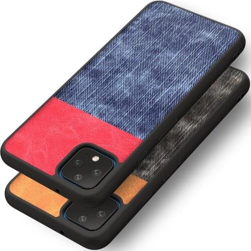 For Google Pixel 4 XL Case Luxury Matte PU Leather Cloth Silicone TPU Cover Phone Case For Google Pixel 4 4XL Coque Funda