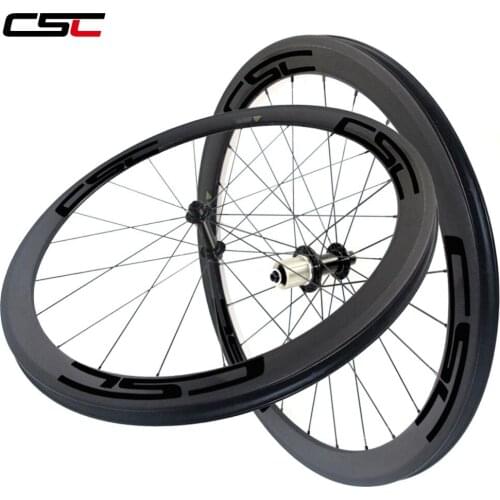 CSC 700C 50mm Depth 25mm wide clincher SAT No outer holes R13 Hub carbon bicycle road wheelset Tubeless ready UD sapim cx ray