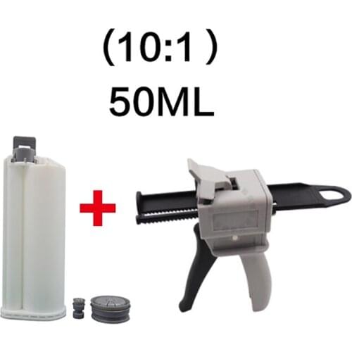Silicone Rubber Impression Mixing Dispenser Dispensing Gun AB Gun 1:10 Mix Ratio Empty Dual Seal Cap And Sealing Pistons