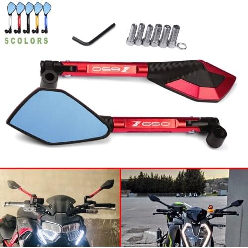 For Kawasaki Z650 2016 2017 2018 2019 2020 2021 Motorcycle Rear View Mirrors Rearview Handlebar Mirror CNC Aluminum Accessories