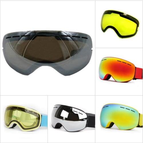 Double-layer Anti-glare Lenses Ski Night Vision Goggles Mask Lens Anti-fog Snowboard Winter Snow Sports Skiing Lens