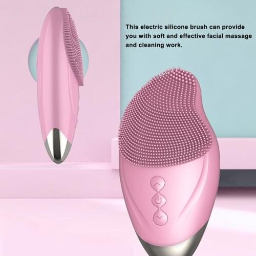Mini Electric Face Cleansing Brush Silicone Sonic 5W Electric Cleanser Deep Washing Face Massager Facial Cleansing Brush