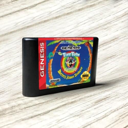 Tiny Toon Adventures Busters Hidden Treasure - USA Label Flashkit MD Card for Sega Genesis Megadrive Video Game Console