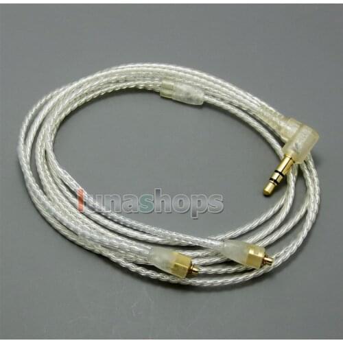 LN005010 With Earphone Hook Silver Plated Cable For Pioneer DJE 1500 2000 Headphone
