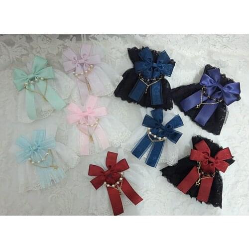 Lolita Origional Versatile Gothic KILL Bride Double Layer Lace Lolita Hand Cuff Gloves Small Accessories