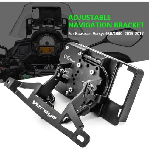 Motorcycle Stand Holder Phone Mobile Phone GPS Navigation Plate Bracket For Kawasaki Versys 650 Versys 1000 2015 2016 2017
