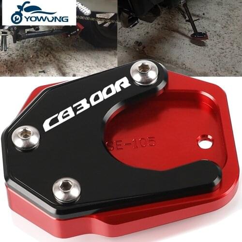 For Honda CB300R 2018 2019 2020 Motorcycle CNC Kickstand Foot Side Stand Extension Pad Support Plate Enlarge Stand CB 300R LOGO