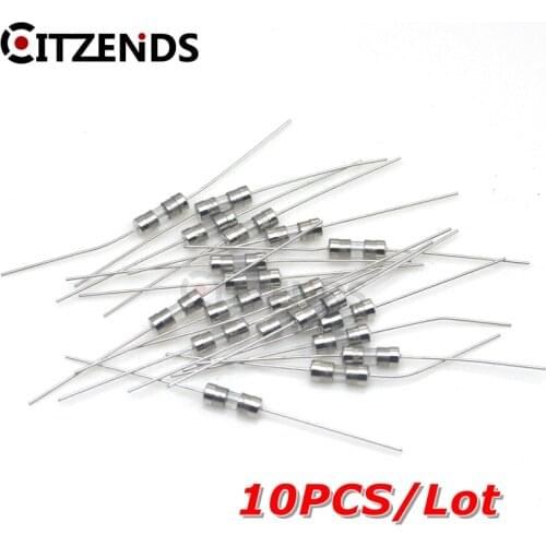 10Pcs 3.6*10 3*10 4*11 Glass fuse Fast/Slow blow 250V 0.5A 1A 2A 3A 3.15A 4A 5A 6.3A 10A 15A with legs F/T type 3.6x10 3x10 4x11
